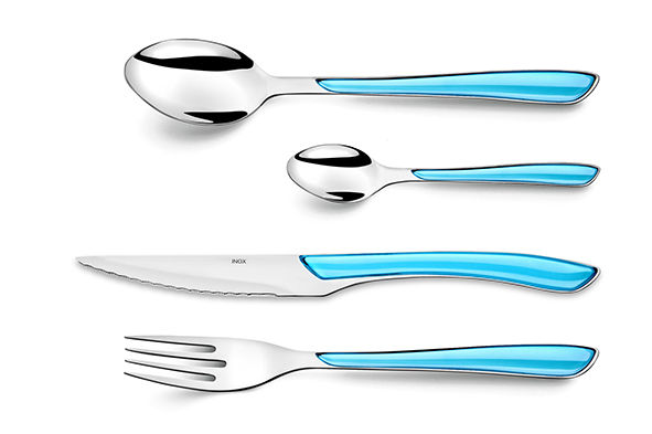 Amefa Gabel + Plastikgriff türkisblau